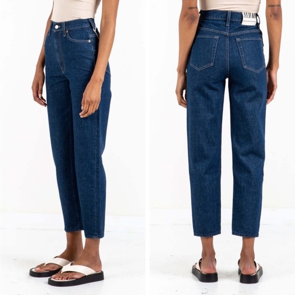 Mother Snacks High Waisted Twizzy Barrel Leg Ankle Jeans in Cold Brew size 27 - Picture 2 of 7